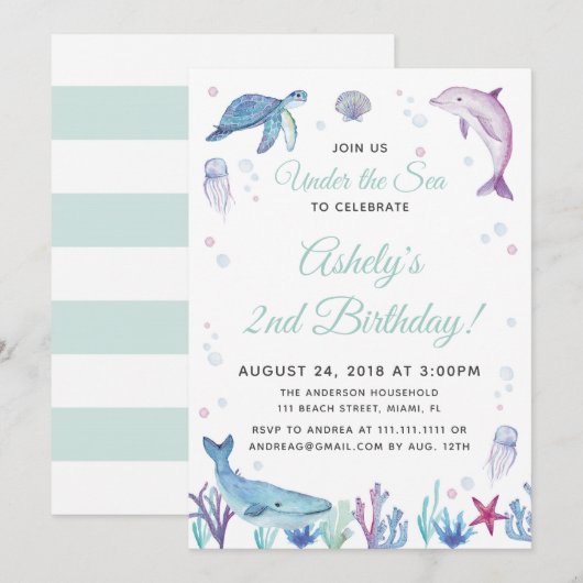 In het kader van de uitnodiging van de Birthday-pa (Voorkant / Achterkant)