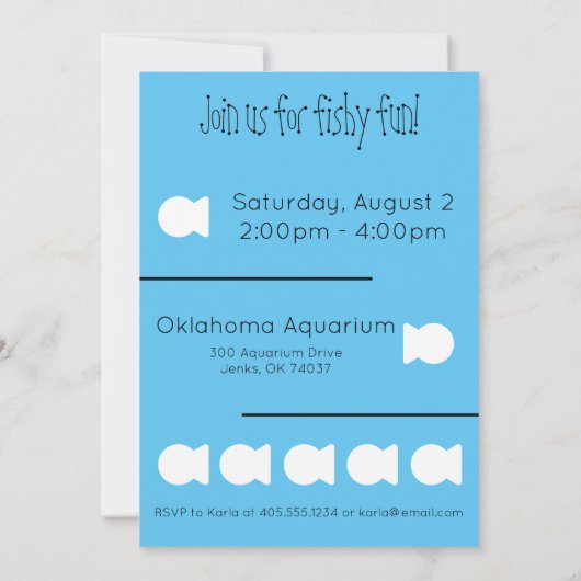 In het kader van de uitnodiging van de partij Aqua (Achterkant)