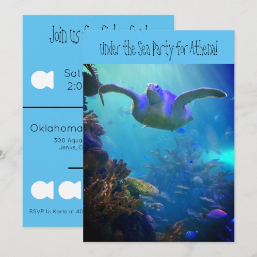 In het kader van de uitnodiging van de partij Aqua (Voorkant / Achterkant)