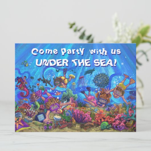 In het kader van de uitnodiging van de partij Zee  (Staand voorkant)