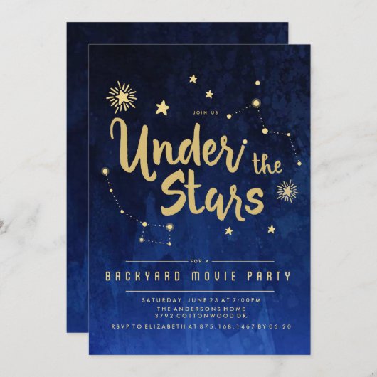 In het kader van de uitnodiging van de Stars Backy (Voorkant / Achterkant)