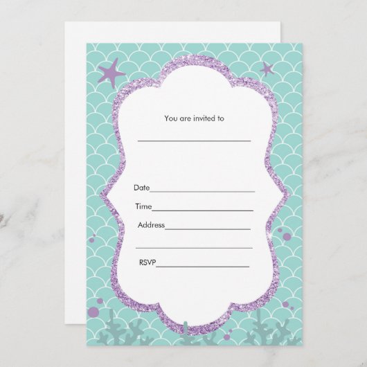 In het kader van de uitnodiging van de Zee Paars B (Voorkant / Achterkant)