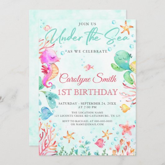 In het kader van de uitnodiging van de Zee van Bir (Voorkant / Achterkant)