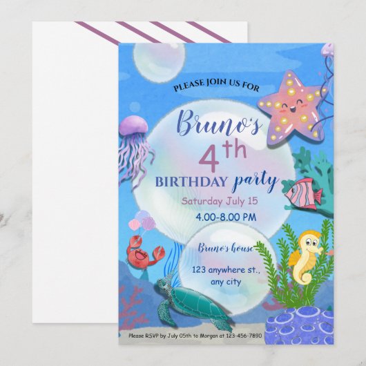 In het kader van de uitnodiging van de zee van Bir (Voorkant / Achterkant)