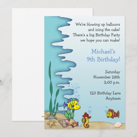 In het kader van de uitnodiging van de Zee van Bir (Voorkant / Achterkant)