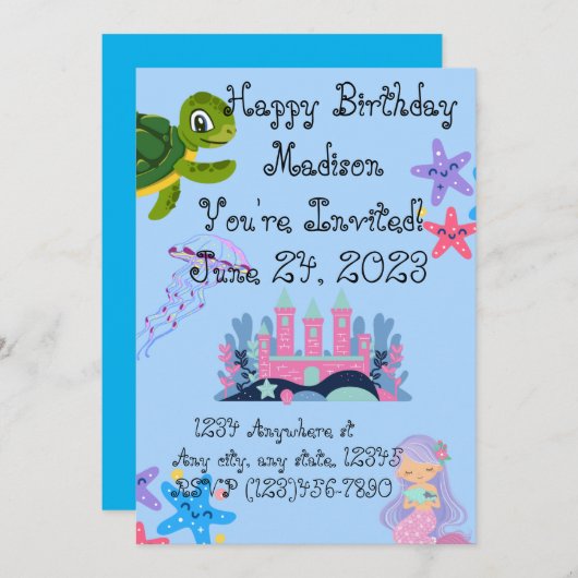 In het kader van de uitnodiging van de Zee van Bir (Voorkant / Achterkant)