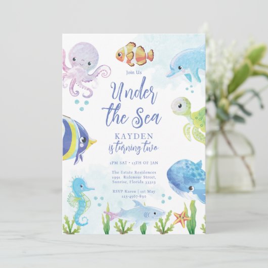 In het kader van de uitnodiging van de Zee van Bir (Staand voorkant)