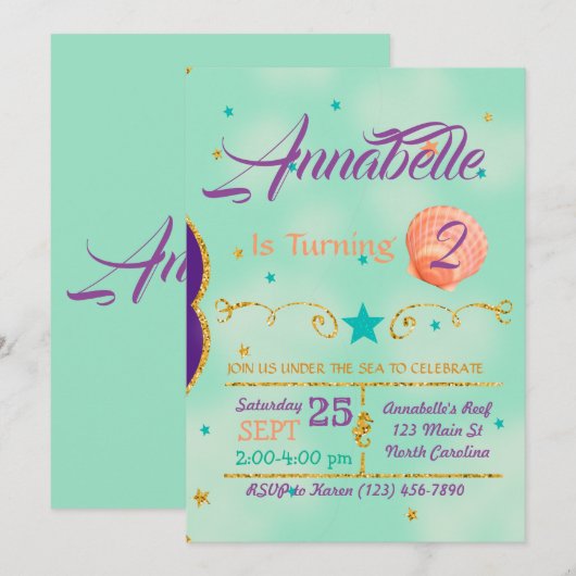 In het kader van de uitnodiging van de Zee van Bir (Voorkant / Achterkant)