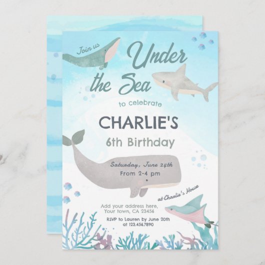 In het kader van de uitnodiging van de Zee van Bir (Voorkant / Achterkant)