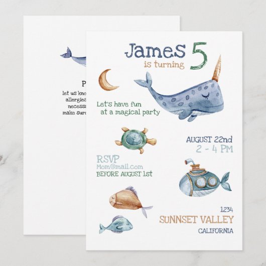 In het kader van de uitnodiging van de Zee van Bir (Voorkant / Achterkant)