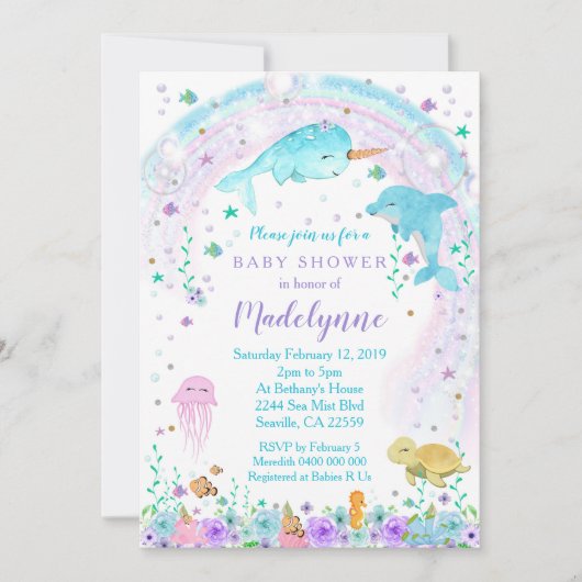 In het kader van de uitnodiging van het Baby showe (Voorkant)