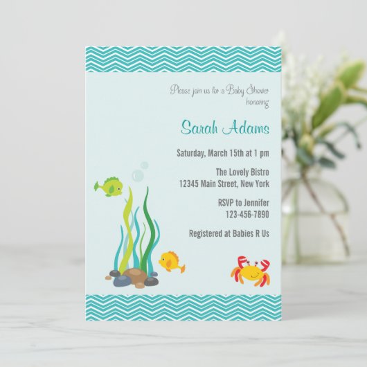 In het kader van de uitnodiging van het Baby showe (Staand voorkant)