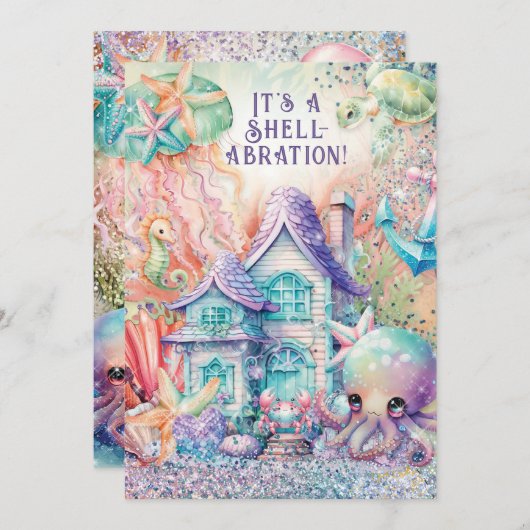 In het kader van de uitnodiging van het Baby showe (Voorkant / Achterkant)