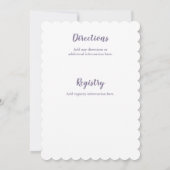 In het kader van de uitnodiging van het Baby showe (Achterkant)