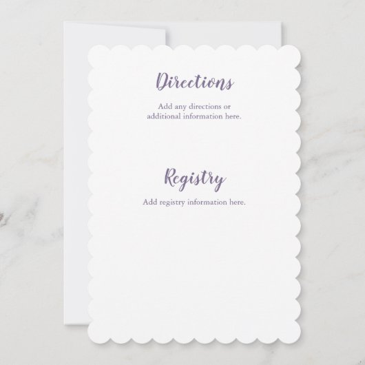 In het kader van de uitnodiging van het Baby showe (Achterkant)