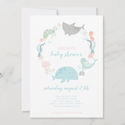 In het kader van de uitnodiging van het Baby showe (Voorkant)