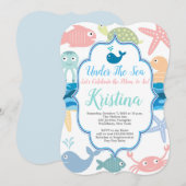 In het kader van de uitnodiging van het Baby showe (Voorkant / Achterkant)