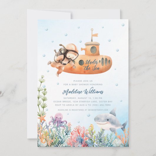 In het kader van de uitnodiging van het Baby showe (Voorkant)