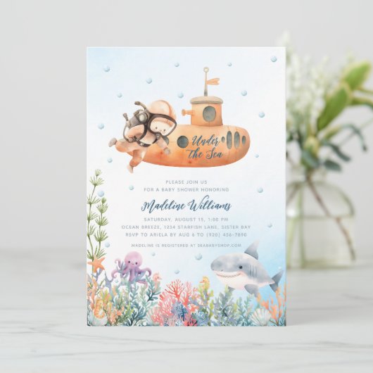 In het kader van de uitnodiging van het Baby showe (Staand voorkant)