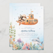 In het kader van de uitnodiging van het Baby showe (Voorkant / Achterkant)