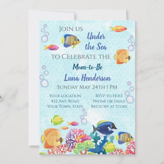 In het kader van de uitnodiging van het Baby showe (Voorkant)