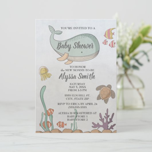 In het kader van de uitnodiging van het Zee vissch (Staand voorkant)