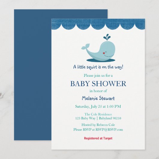 In het kader van de uitnodiging voor het Baby show (Voorkant / Achterkant)