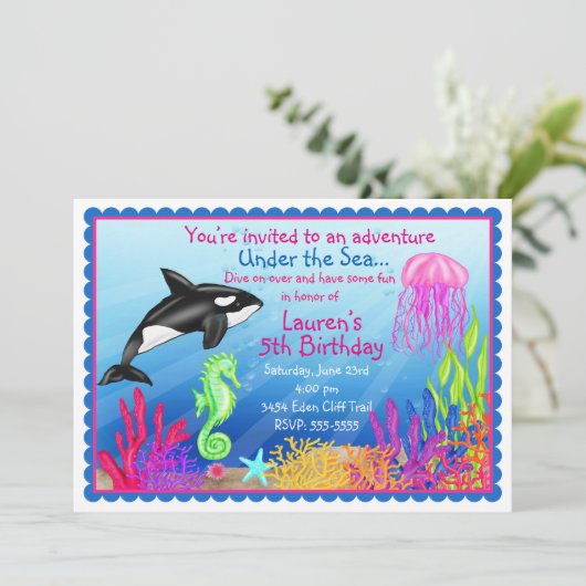 In het kader van de uitnodigingen voor de zee Ocea (Staand voorkant)