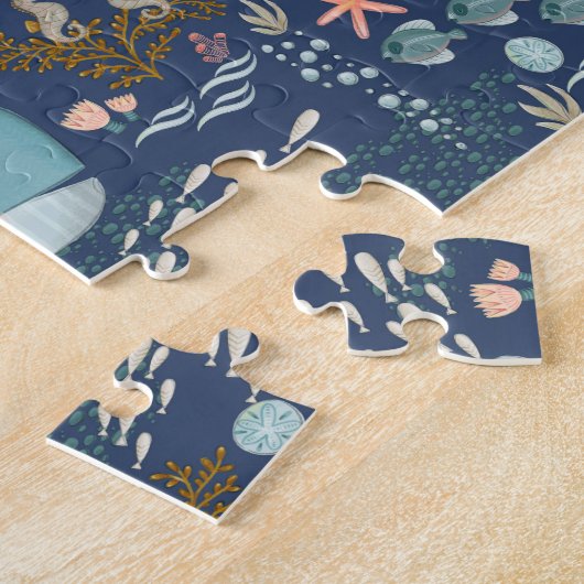 In het kader van de Waterverf van de Zee oceaandie Legpuzzel (Zijkant)