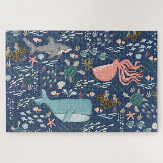 In het kader van de Waterverf van de Zee oceaandie Legpuzzel (Horizontaal)