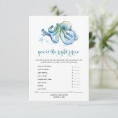 In het kader van de Zee Baby shower Games Kaart (Staand voorkant)