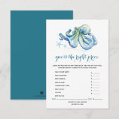 In het kader van de Zee Baby shower Games Kaart (Voorkant / Achterkant)