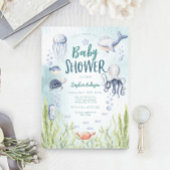In het kader van de Zee Baby shower Invitation Kaa Kaart