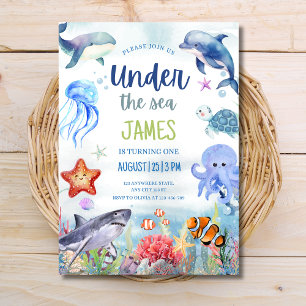 In het kader van de Zee Birthday Invitation, Ocean Kaart