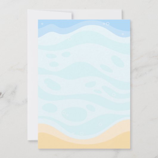 In het kader van de Zee Birthday Invitation, Ocean Kaart (Achterkant)