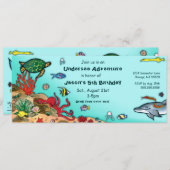 In het kader van de Zee-Ocean Life Invitation Kaart (Voorkant / Achterkant)