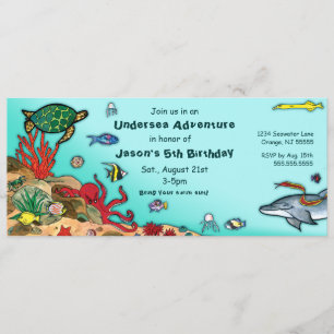 In het kader van de Zee-Ocean Life Invitation Kaart