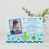 In het kader van de "Zee Pool Party Birthday"-uitn Kaart (Staand voorkant)