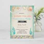 In het kader van de zee quinceanera partijuitnodig kaart (Staand voorkant)