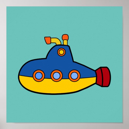 In het kader van het thema "Onderzeese Zee" Poster (Voorkant)