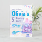 In het kader van het Zee 5e verjaardag Kaart (Staand voorkant)