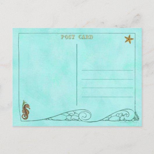 In het kader van het Zee Baby shower Invitation Br Uitnodiging Briefkaart (Achterkant)