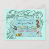 In het kader van het Zee Baby shower Invitation Br Uitnodiging Briefkaart (Voorkant)