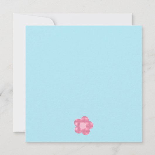 In het kader van het Zee life/Girl Baby shower Inv Kaart (Achterkant)