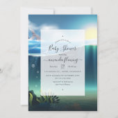 In het kader van het Zee Nautical Baby shower Invi Kaart (Voorkant)