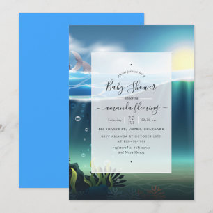 In het kader van het Zee Nautical Baby shower Invi Kaart