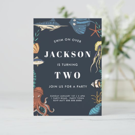 In het kader van het Zee uitnodiging tot geboorte (Staand voorkant)