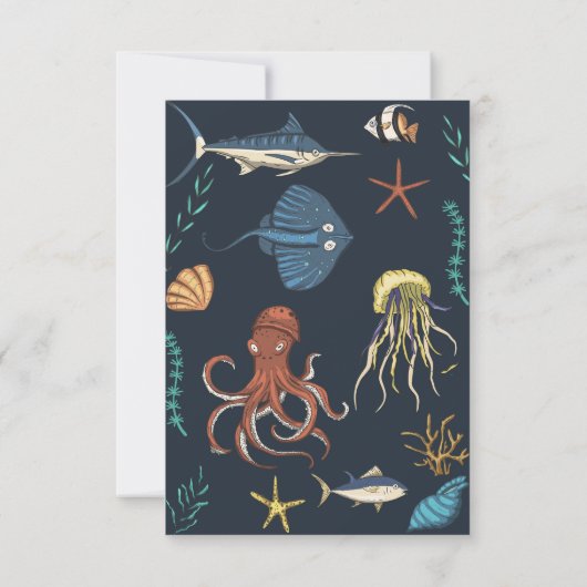 In het kader van het Zee uitnodiging tot geboorte (Achterkant)