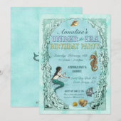 In het kader van het Zee van de partij Mermaid - p Kaart (Voorkant / Achterkant)