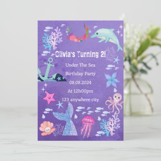 IN HET KADER VAN HET ZEE VERJAARDAGSUITNODIGING SAVE THE DATE (Staand voorkant)